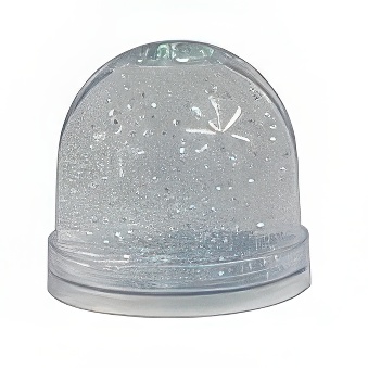 Photoglobe - light blue flakes