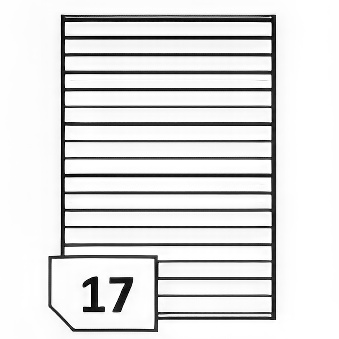 Self-adhesive labels for all types of printers - 17 labels on a sheet