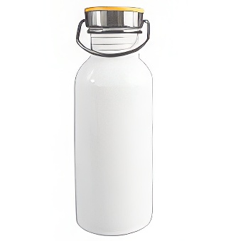 Metal bottle with bamboo lid for sublimation and engraving