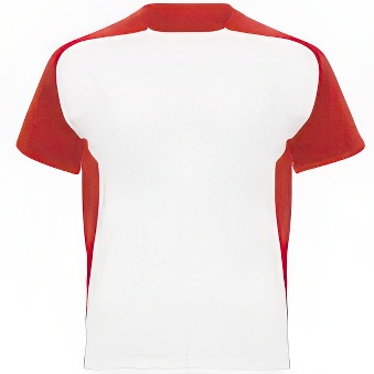 Sublimation T-shirt with colour side panels and sleeves