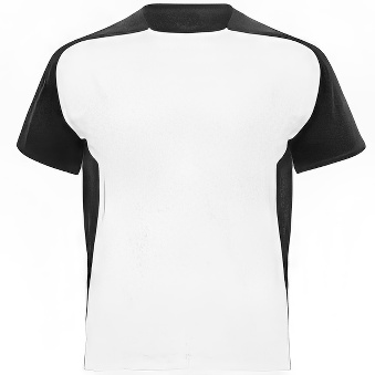 Sublimation T-shirt with colour side panels and sleeves