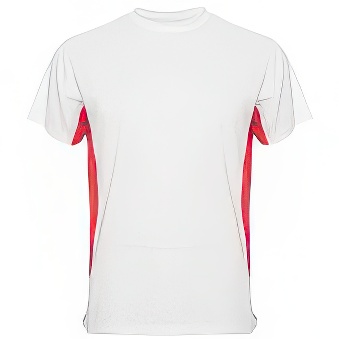 Sublimation T-shirt with colour side panels