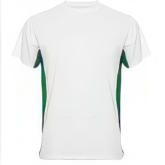 Sublimation T-shirt with colour side panels