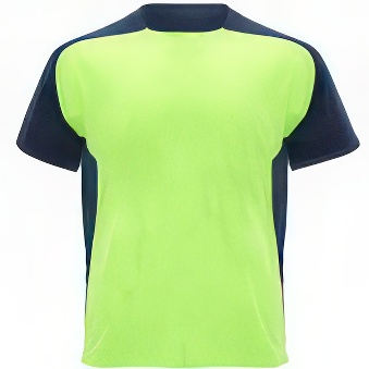 Sublimation T-shirt with colour side panels and sleeves