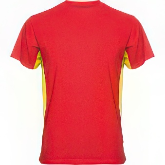 Sublimation T-shirt with colour side panels
