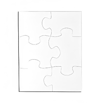 Puzzles for sublimation - 6 elements