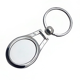 Metal oval keychain for sublimation and engraving