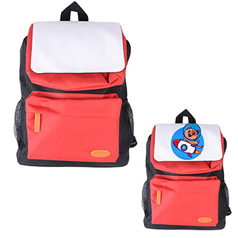 Backpack with Front Pocket and White Flap for Printing