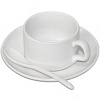 Sublimation Cup with Saucer and Spoon
