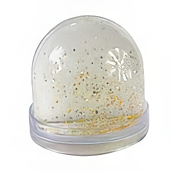 Photoglobe - flakes glitter gold