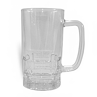 Glass stein for sublimation and engraving