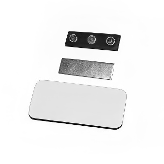 White MDF badge for sublimation - rectangular