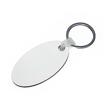 Sublimation and engraving MDF keychain - oval - 10 pieces