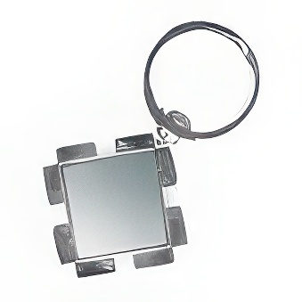 Metal square keychain for sublimation and engraving overprint