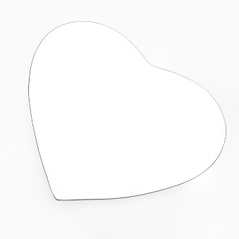 Heart-shaped mouse pad for overprint