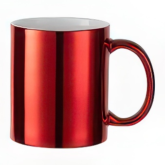 Glossy Red Metallic Mug for Sublimation and Laser Engraving