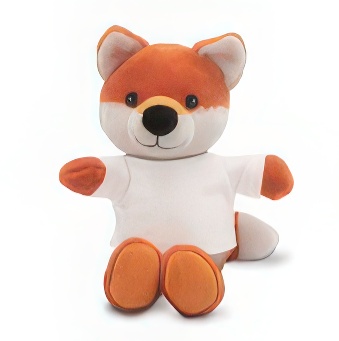Teddy fox with a white T-shirt for printing