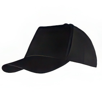 Peaked cap 5-panels plastic snap closure