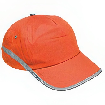 Cap with reflective trim for printing