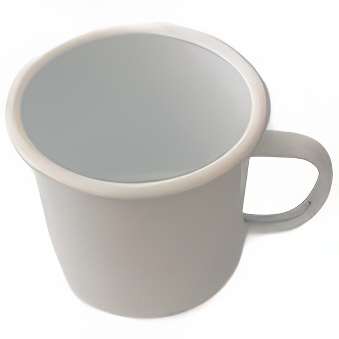 Enamel Steel Sublimation Mug - White Rim