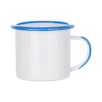 Enamel Steel Sublimation Mug - Coloured Rim and Handle