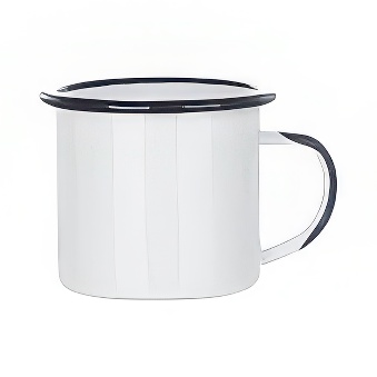 Enamel Steel Sublimation Mug - Coloured Rim and Handle