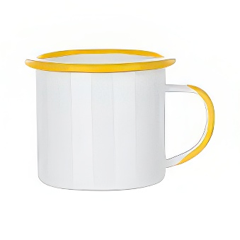 Enamel Steel Sublimation Mug - Coloured Rim and Handle