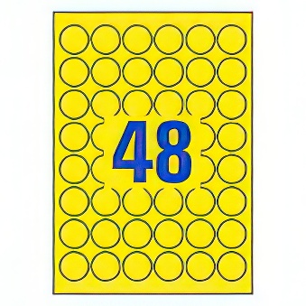 Self-adhesive durable labels Heavy Duty polyester film for monochrome laser printers and copiers - 48 labels per sheet