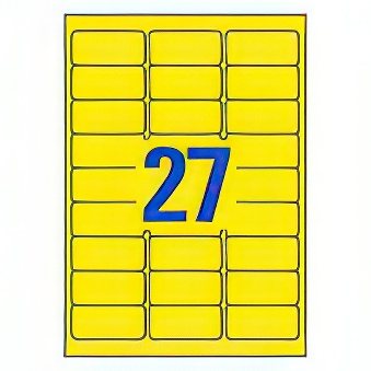 Self-adhesive durable labels Heavy Duty polyester film for monochrome laser printers and copiers - 27 labels per sheet