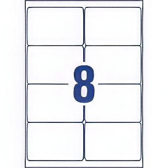 Self-adhesive removable labels Heavy Duty polyester film for laser printers and copiers - 8 labels per sheet