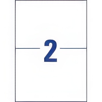 Self-adhesive removable labels Heavy Duty polyester film for laser printers and copiers - 2 labels per sheet