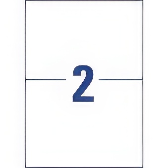 Self-adhesive durable labels Ultra Resistant polyethylene film for laser printers and copiers - 2 labels per sheet