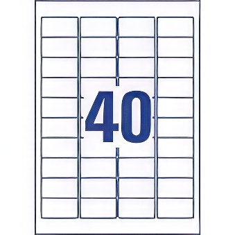 Self-adhesive labels Triple Bond polyester film for laser printers - 40 labels per sheet