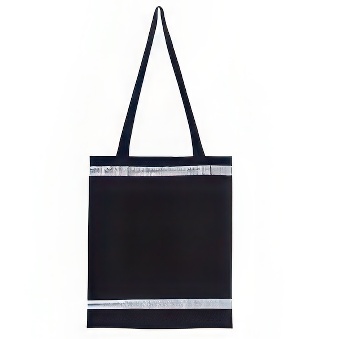 Reflective shopping bag - long handles - 10 pieces