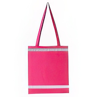 Reflective shopping bag - long handles - 10 pieces