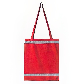 Reflective shopping bag - long handles - 10 pieces