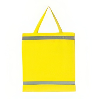 Reflective shopping bag - short handles - 10 pieces