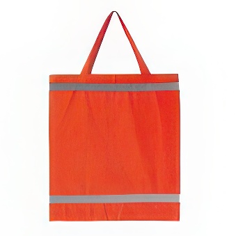 Reflective shopping bag - short handles - 10 pieces