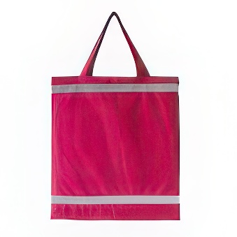 Reflective shopping bag - short handles - 10 pieces