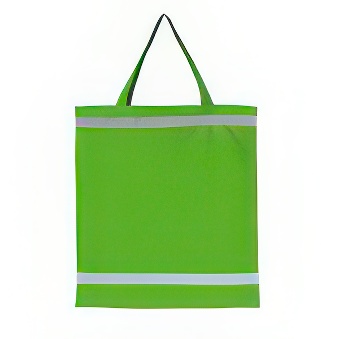 Reflective shopping bag - short handles - 10 pieces
