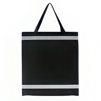 Reflective shopping bag - short handles - 10 pieces