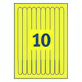 Self-adhesive identification labels, polyester foil bands for laser printers - 10 labels per sheet