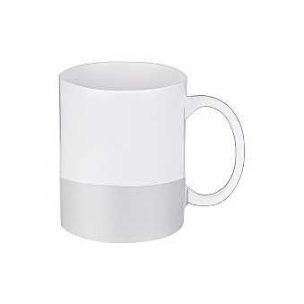 Sublimation mug with glitter stripe