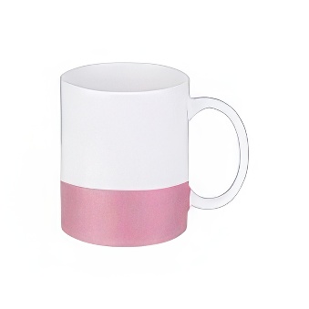 Sublimation mug with glitter stripe