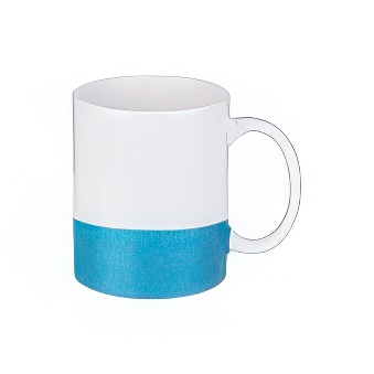 Sublimation mug with glitter stripe