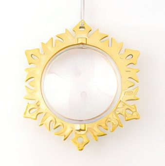 Photo Christmas ornament - gold snowflake
