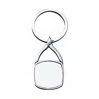 Metal keyring - a round square for sublimation and engraving
