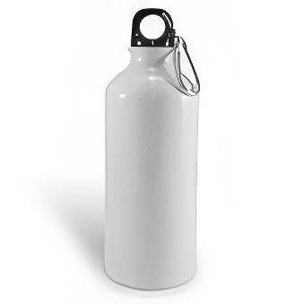 Metal bottle with carabinier for sublimation and engraving