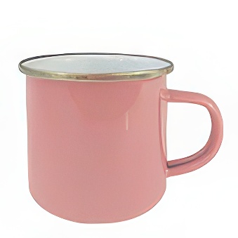 Enamel Steel Sublimation Mug - Silver Rim