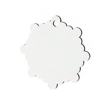 Snowflake MDF pendant for sublimation and engraving